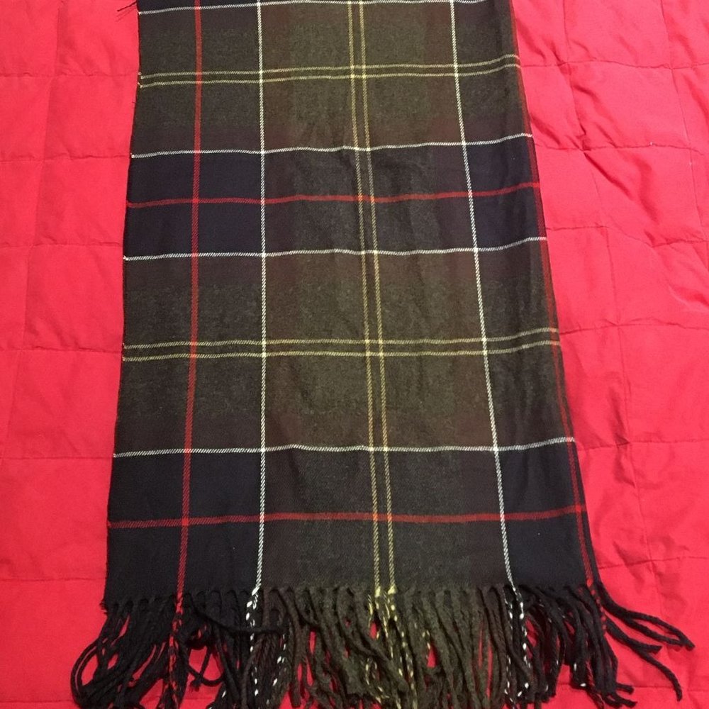 NWT Barbour Classic Tartan LONG 70"+ Scarf Wrap